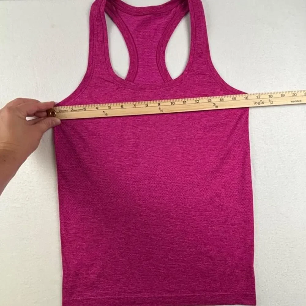 Lululemon Pink Heathered Racerback Workout Tank Top Women’s Size 6 Athletic